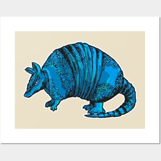 Blue Armadillo Posters and Art